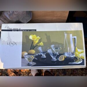 Lenox Martini 7 Piece Set with Silver Details